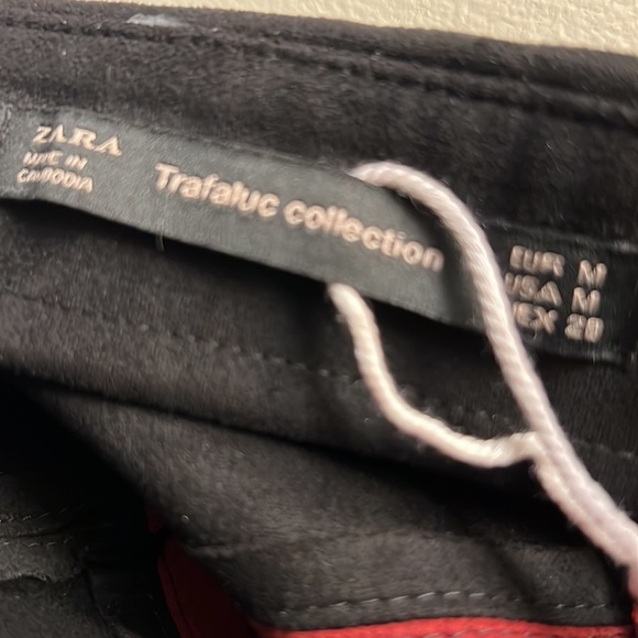 Zara, like new, color block suede mini skirt. - Picture 8 of 8